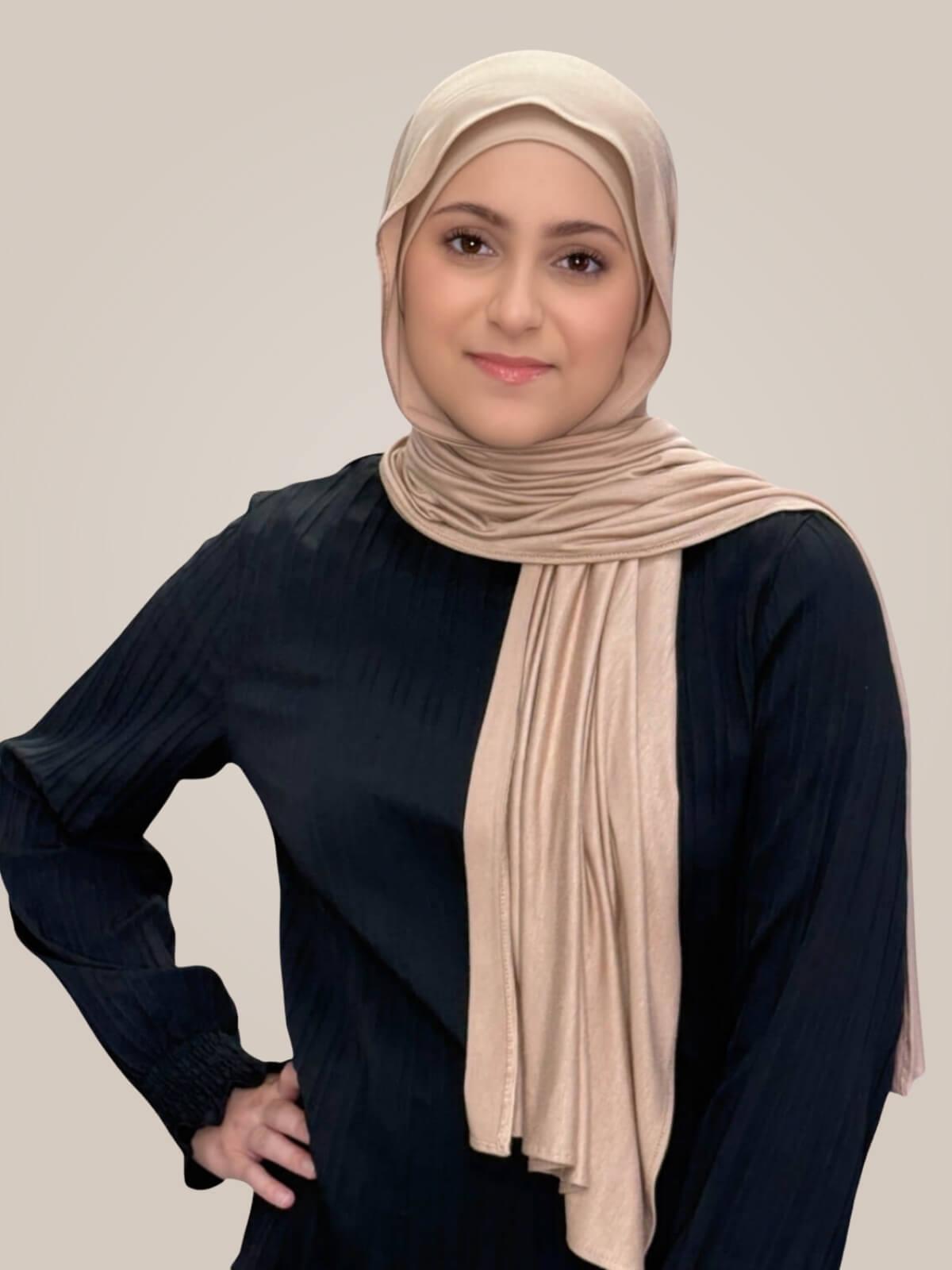 Modish Girl Premium Jersey Hijab-Warm Taupe