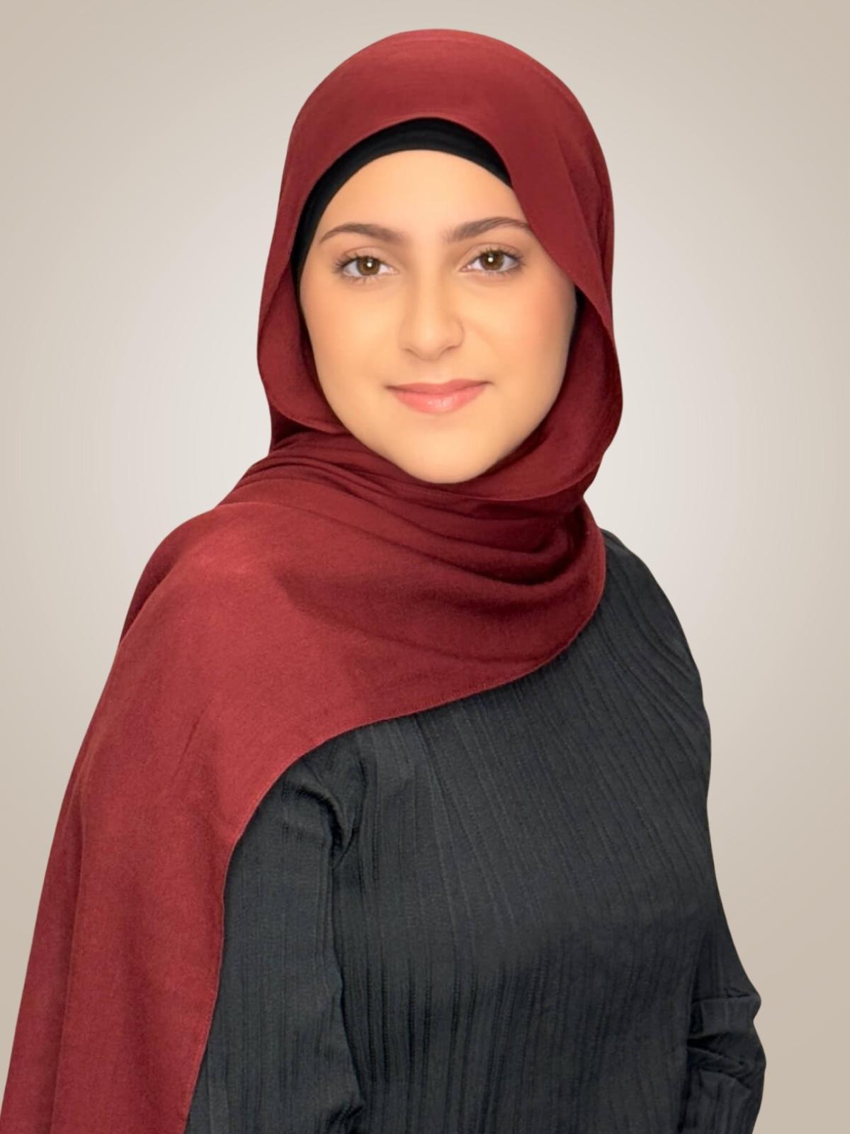 Modish Girl Cotton Modal Hijab-Royal Burgundy