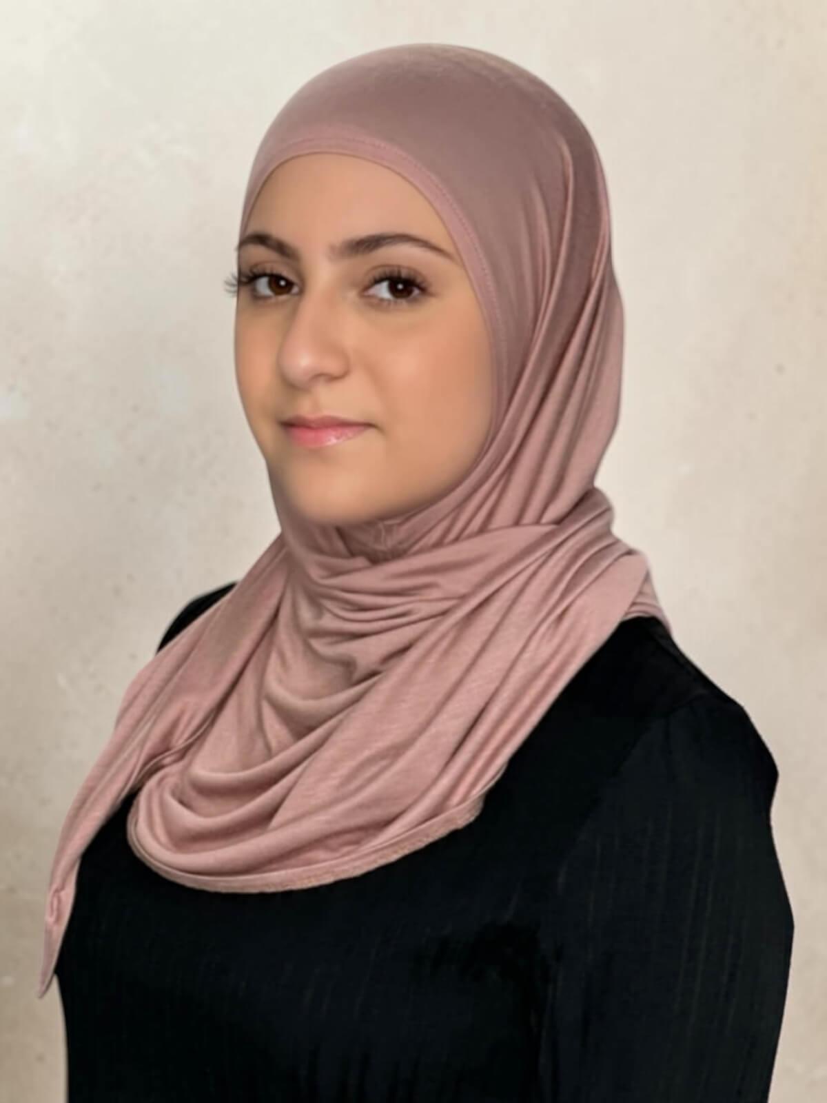 Modish Girl Pre-Sewn Jersey Hijab-Dusty Rose