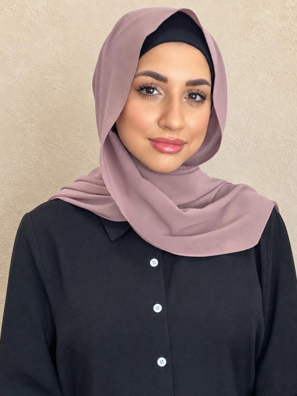 Classic Chiffon Hijab-Rose Taupe