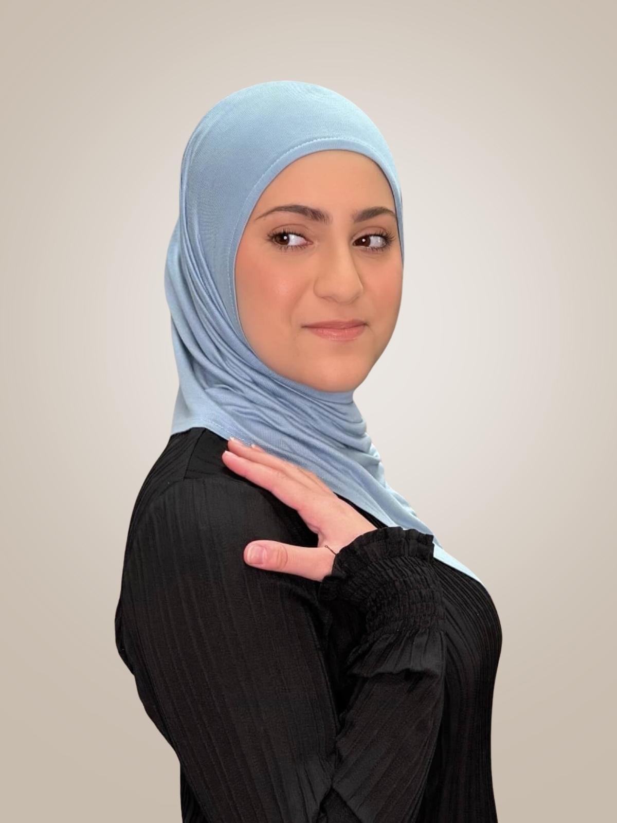 Modish Girl Pre-Sewn Hijab-Dusty Blue