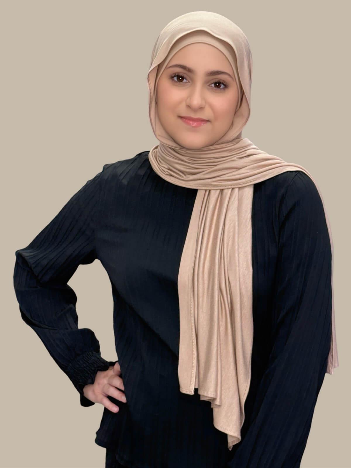 Modish Girl Premium Jersey Hijab-Warm Taupe