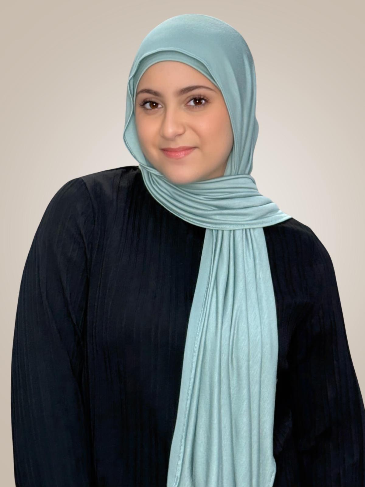 Modish Girl Premium Jersey Hijab-Pale Cyan