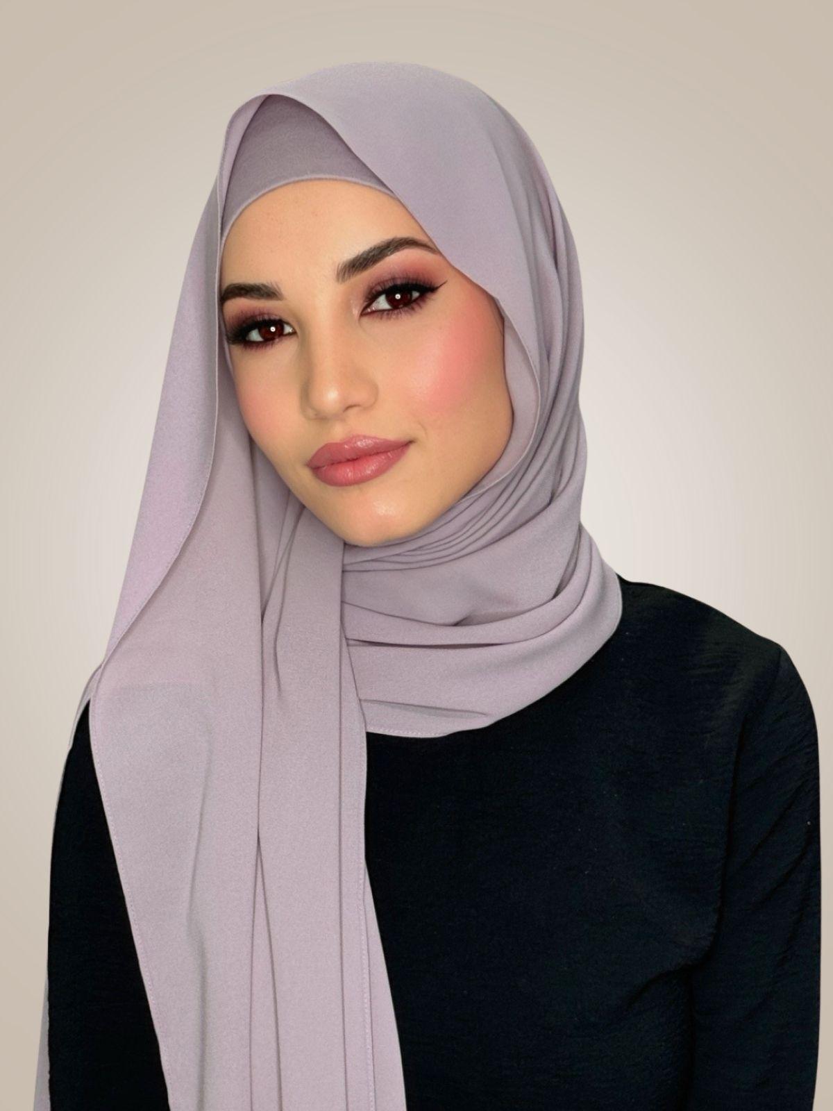 Matching Chiffon Hijab Set-Barely Mauve
