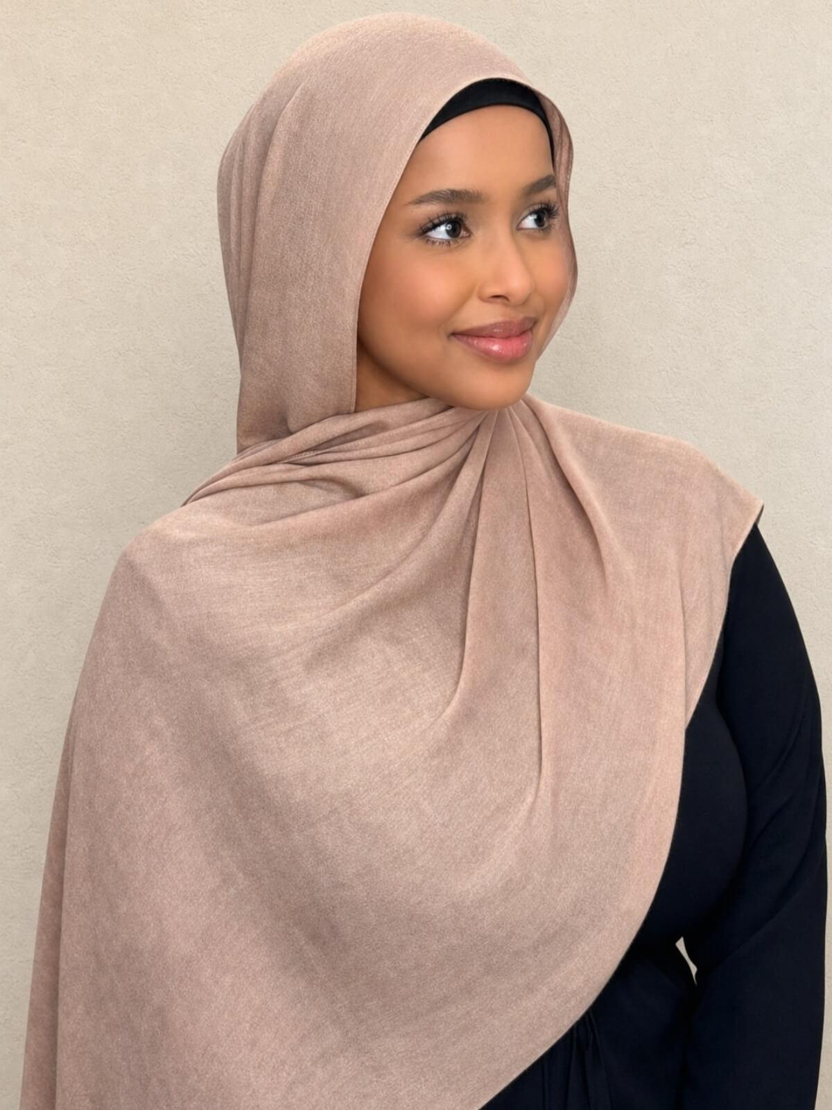 Cotton Modal Hijab-Cocoa Beige