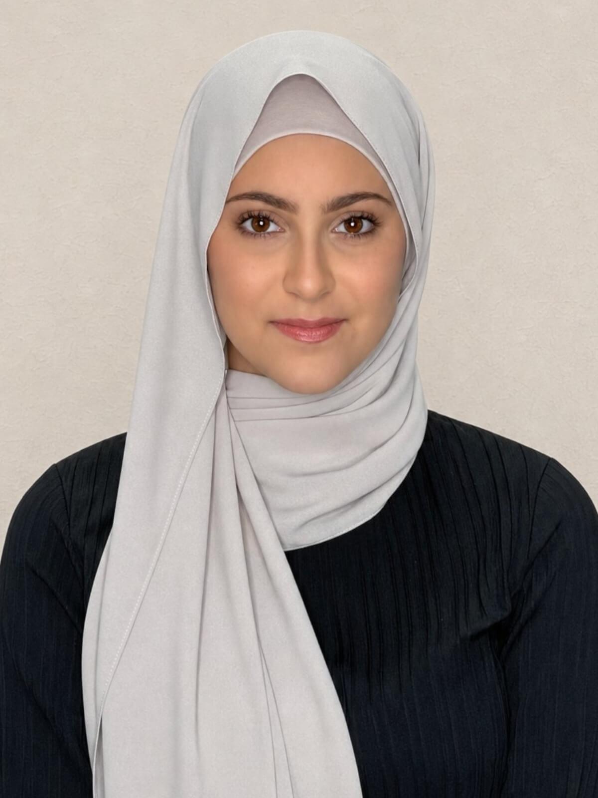 Modish Girl Matching Chiffon Hijab Set-Misty Lilac