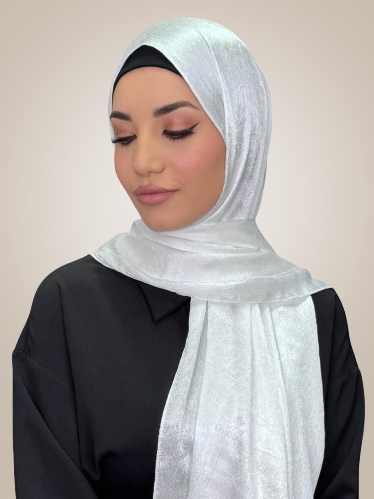 Classic Satin Hijab-White
