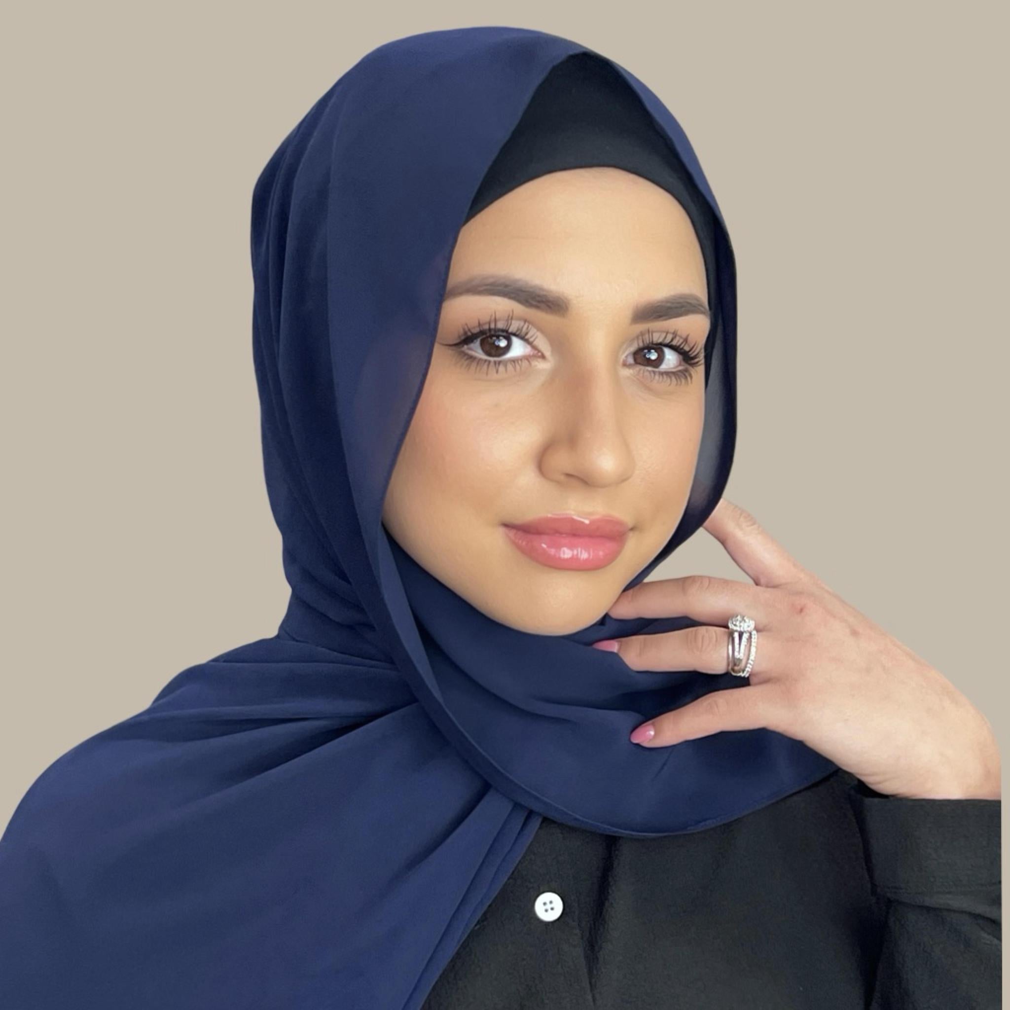 Luxury Chiffon Hijab-Dark Slate