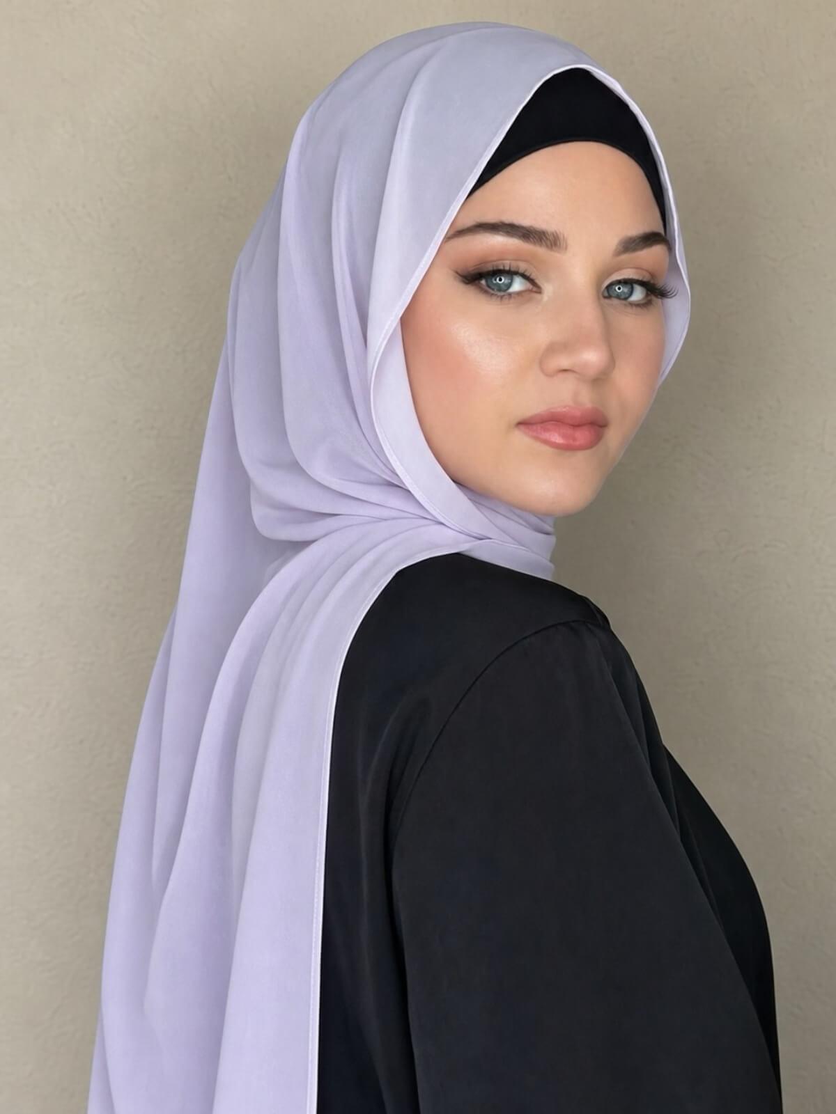 Luxury Chiffon Hijab-Lilac