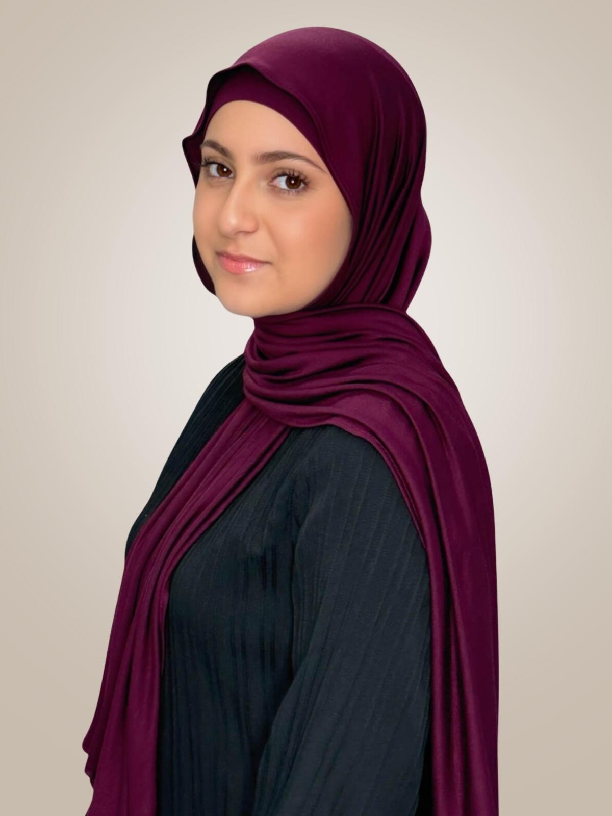 Modish Girl Premium Jersey Hijab-Wine