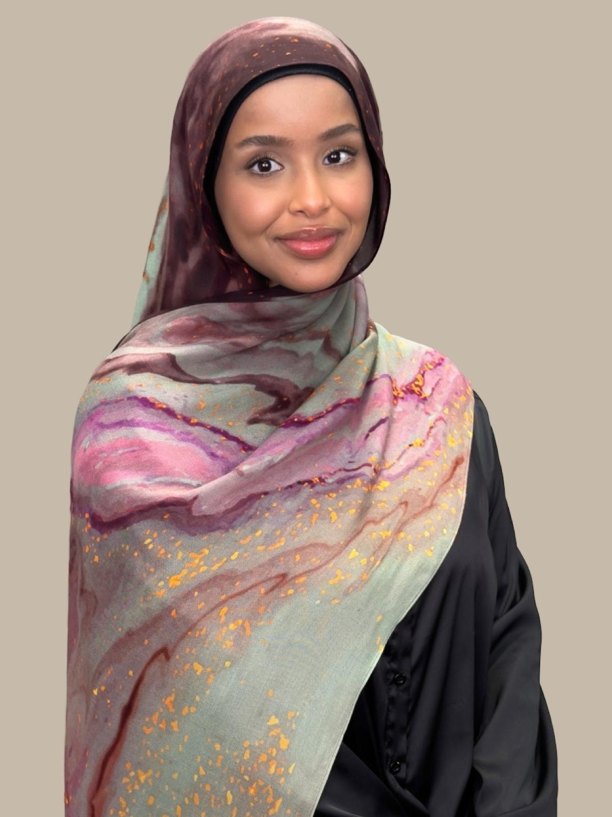 Print Modal Hijab-Rose Mirage