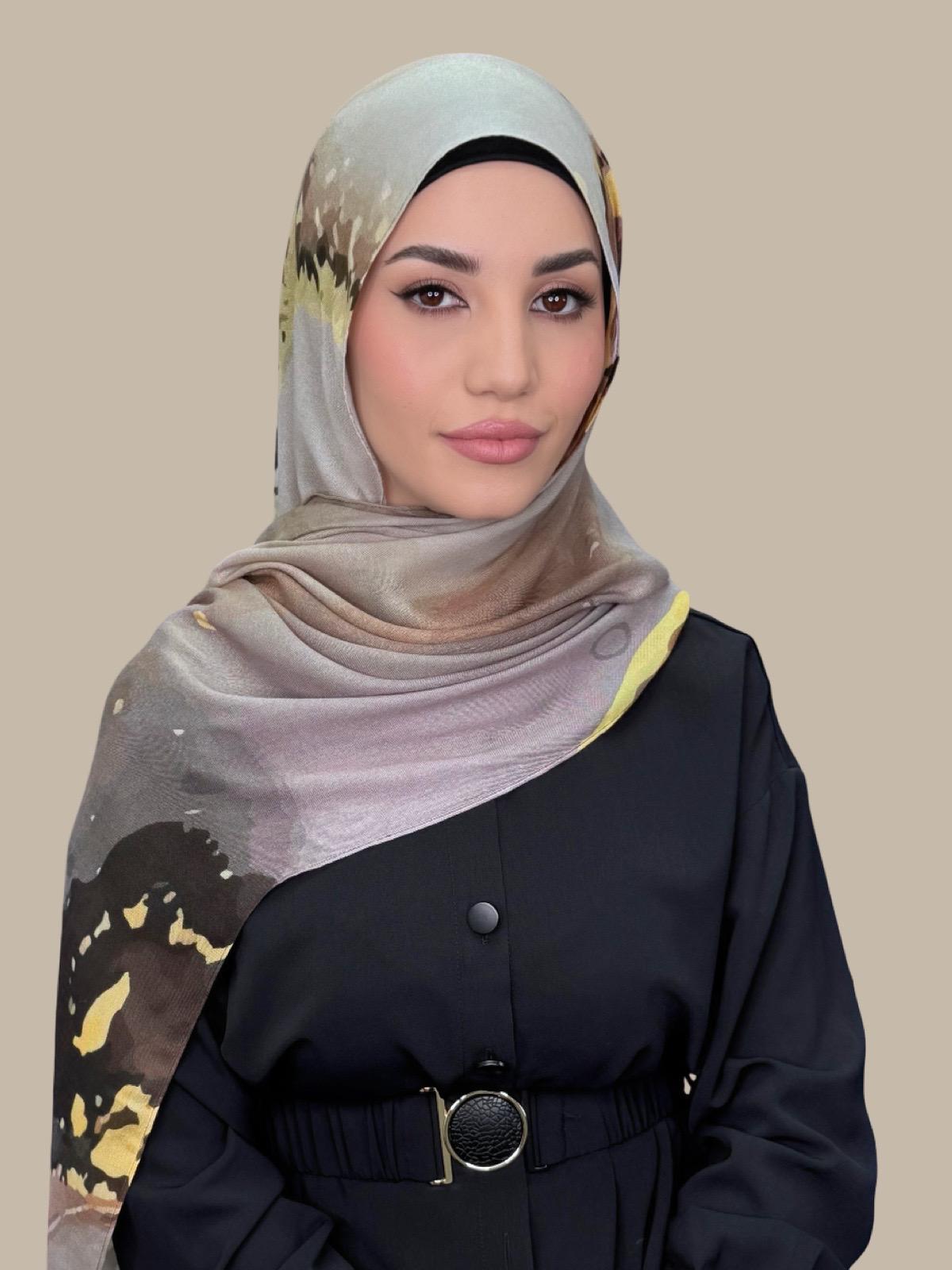 Print Modal Hijab-Beirut Bronze