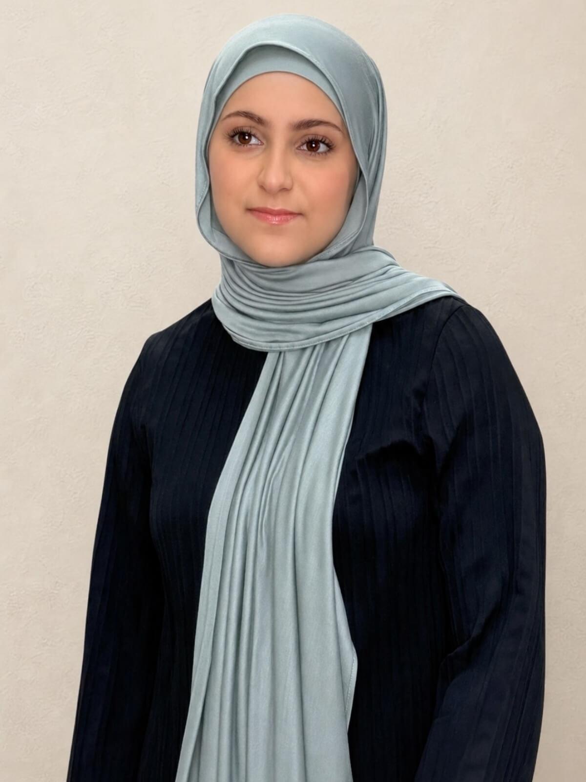 Modish Girl Premium Jersey Hijab-Stone Green