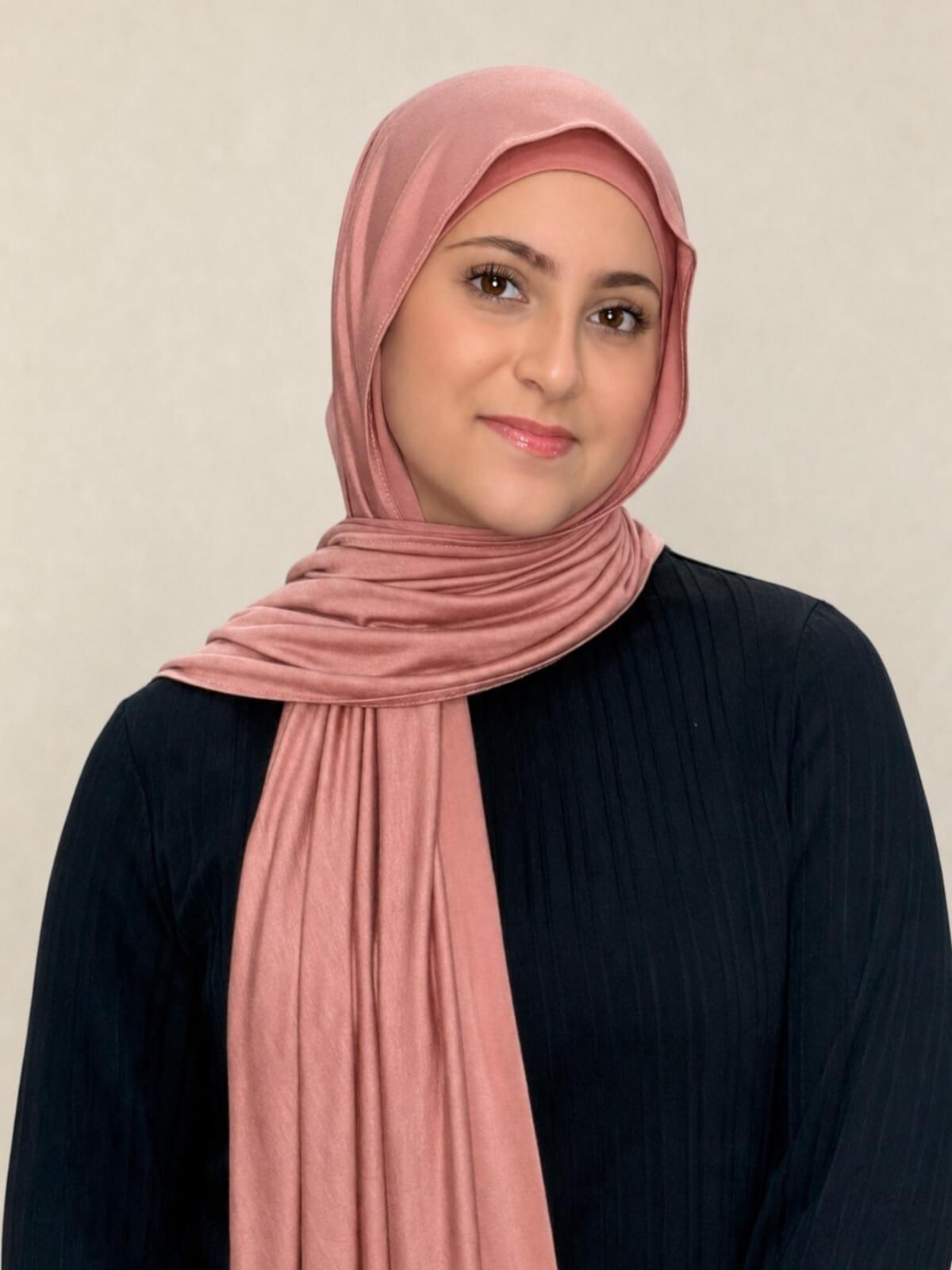 Modish Girl Premium Jersey Hijab-Wood Rose