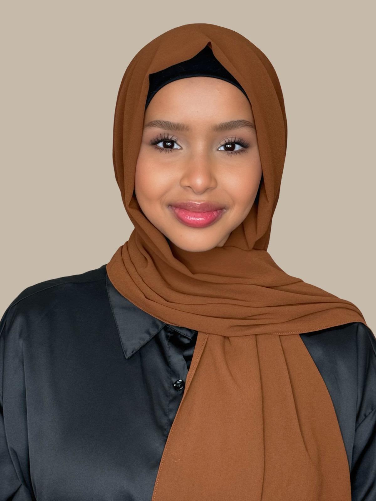 Classic Chiffon Hijab-Cinnamon