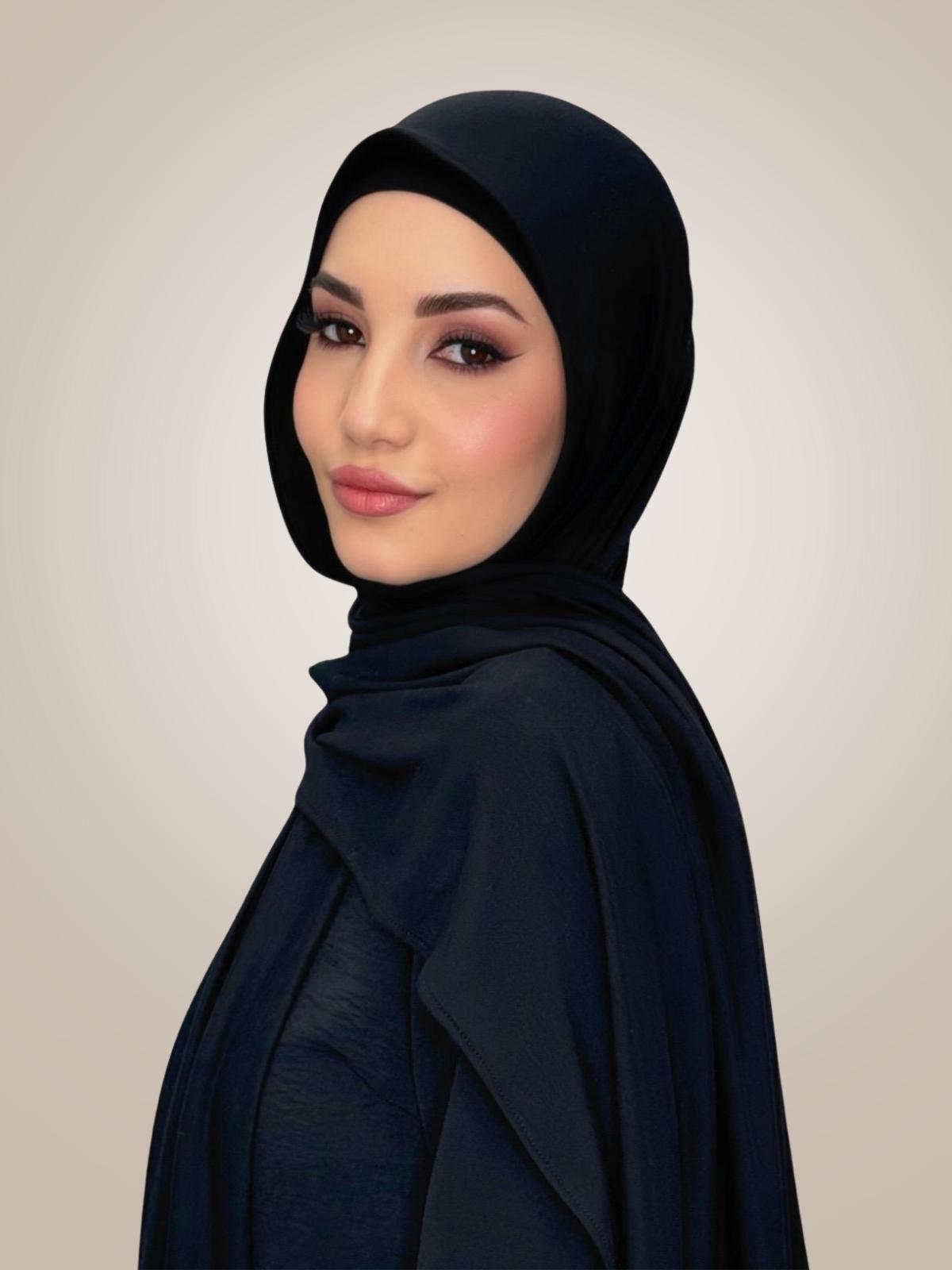 Premium Jersey Hijab-Black