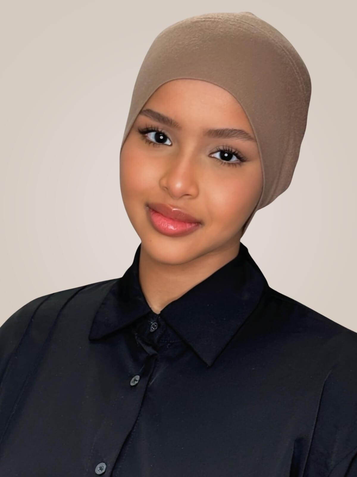Premium Cotton Underscarf-Walnut Brown