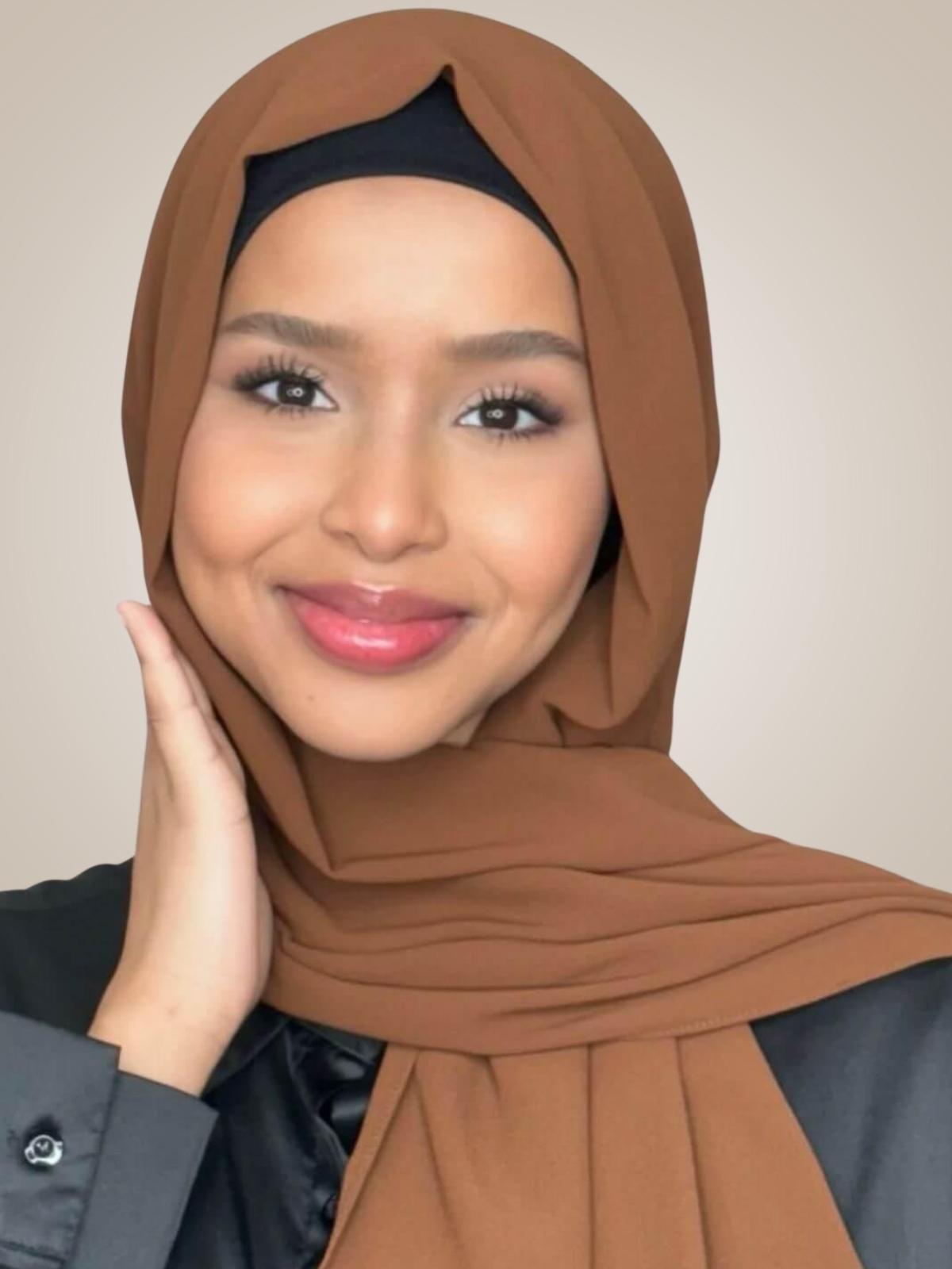 Classic Chiffon Hijab-Cinnamon