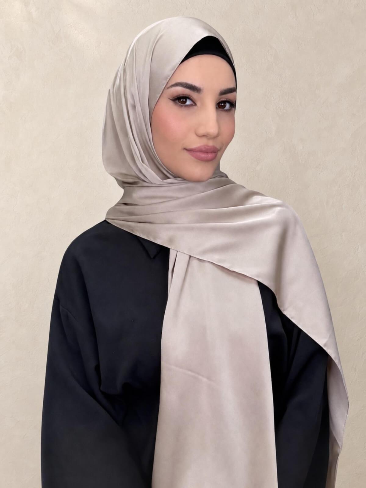 Premium Satin Hijab-Toasted Sand