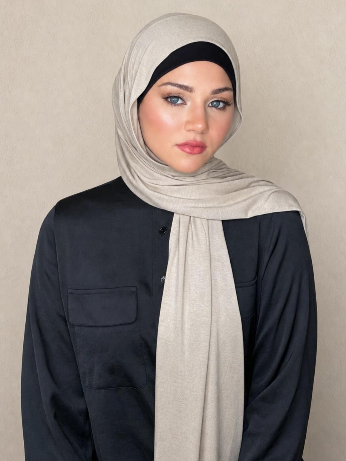 Classic Jersey Hijab-Sandstone