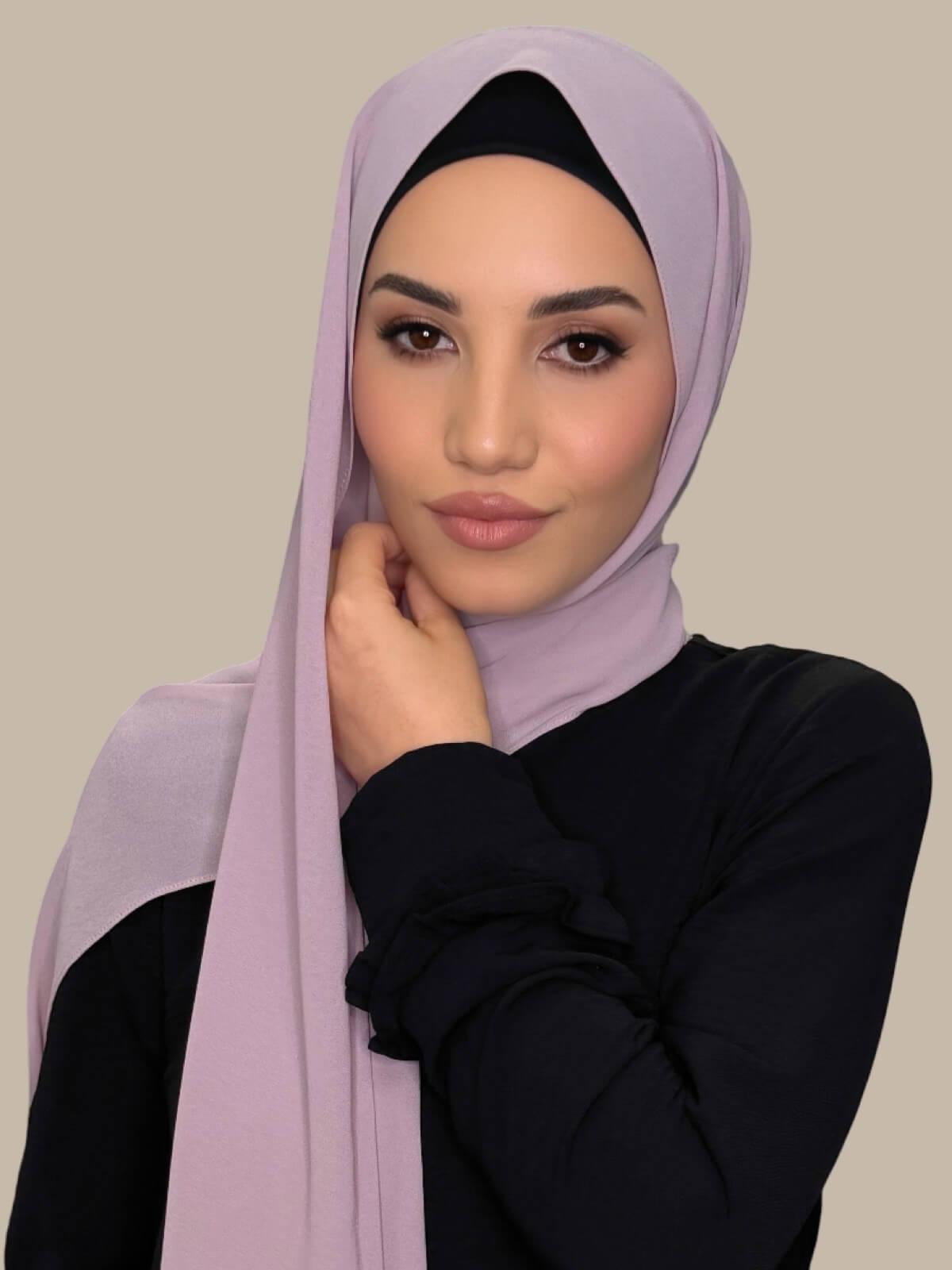 Classic Chiffon Hijab-Khaki Rose