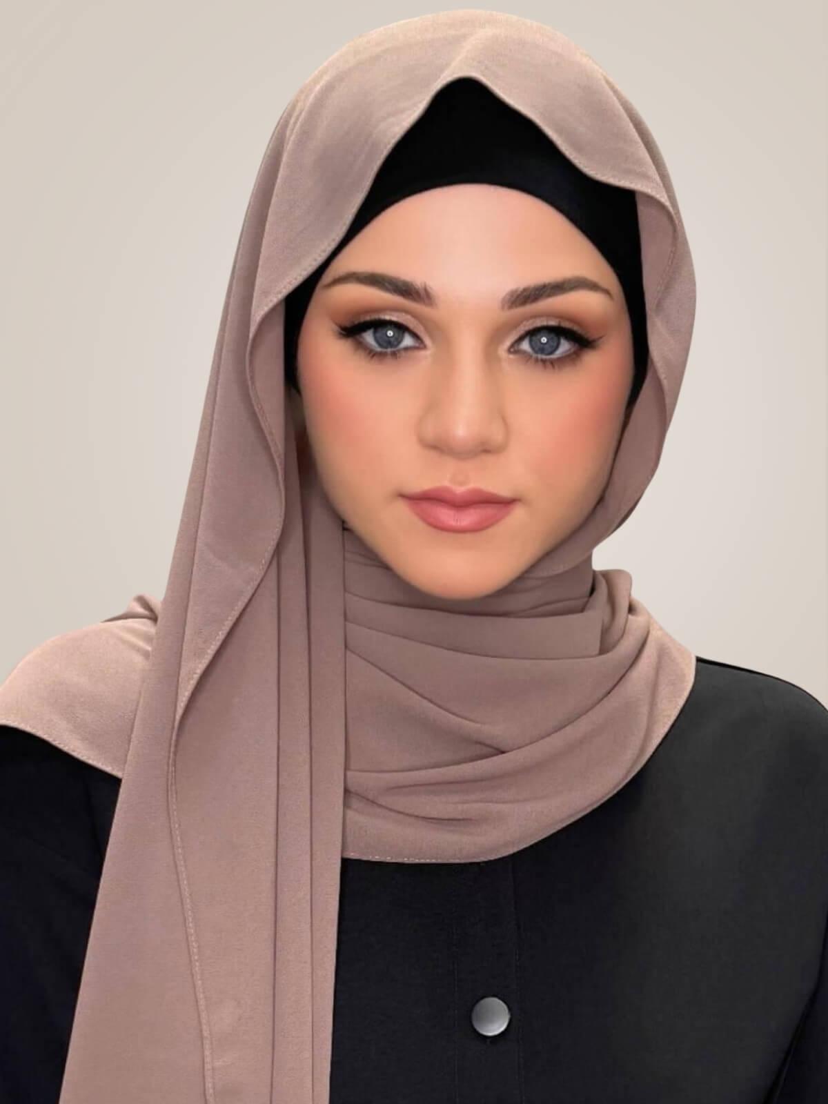 Classic Chiffon Hijab-Chestnut Brown