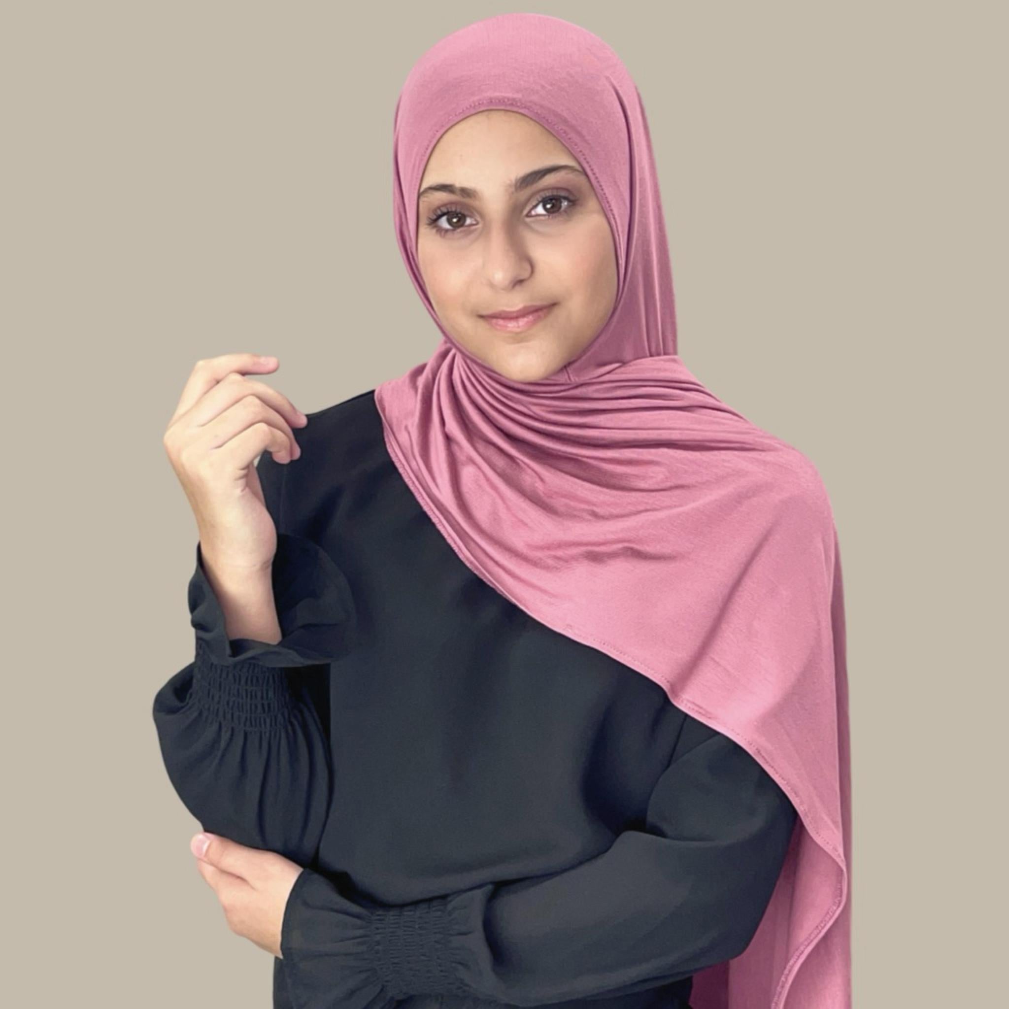 Modish Girl Pre-Sewn Jersey Hijab-Pale Rose