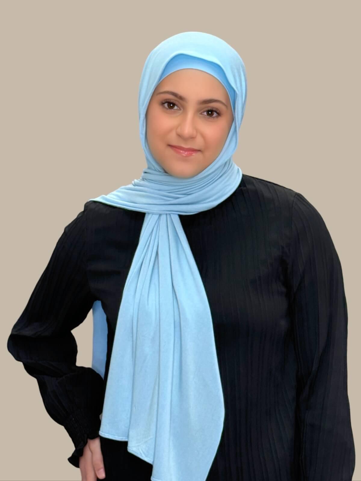 Modish Girl Premium Jersey Hijab-Baby Blue