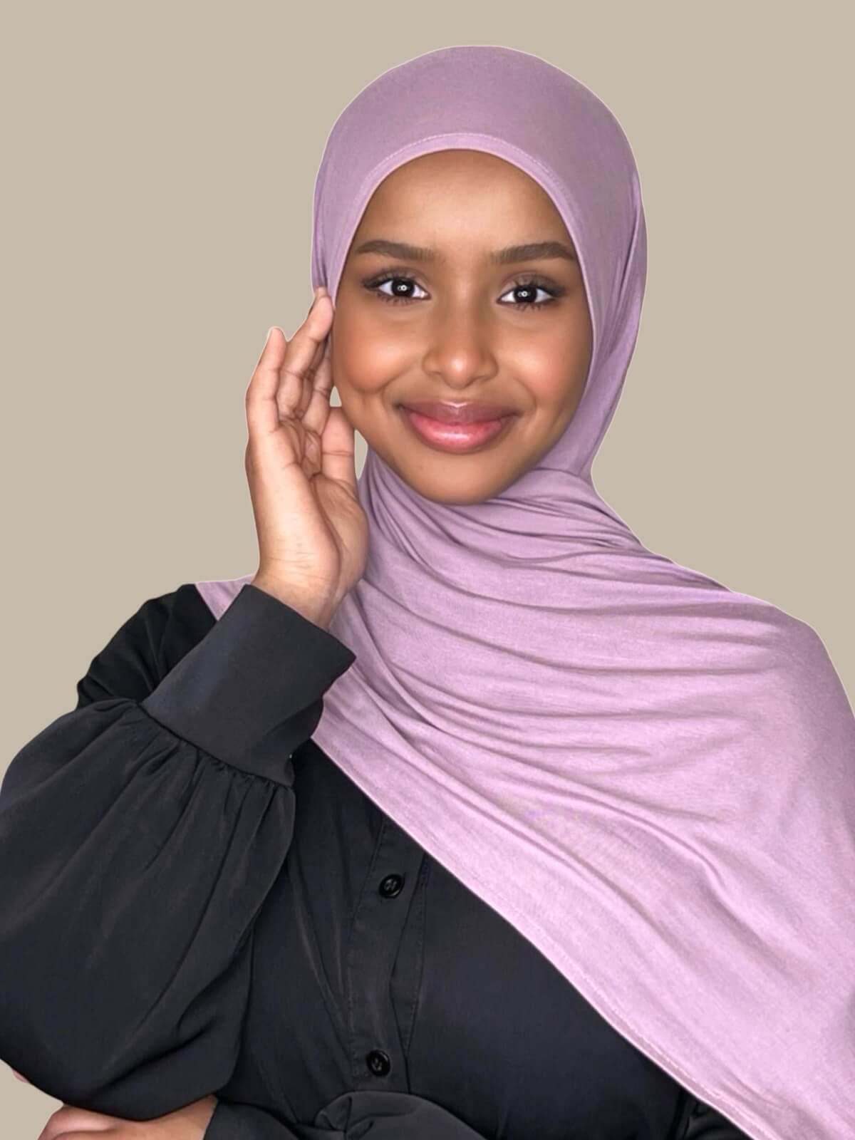 Pre-Sewn Jersey Hijab-Khaki Rose