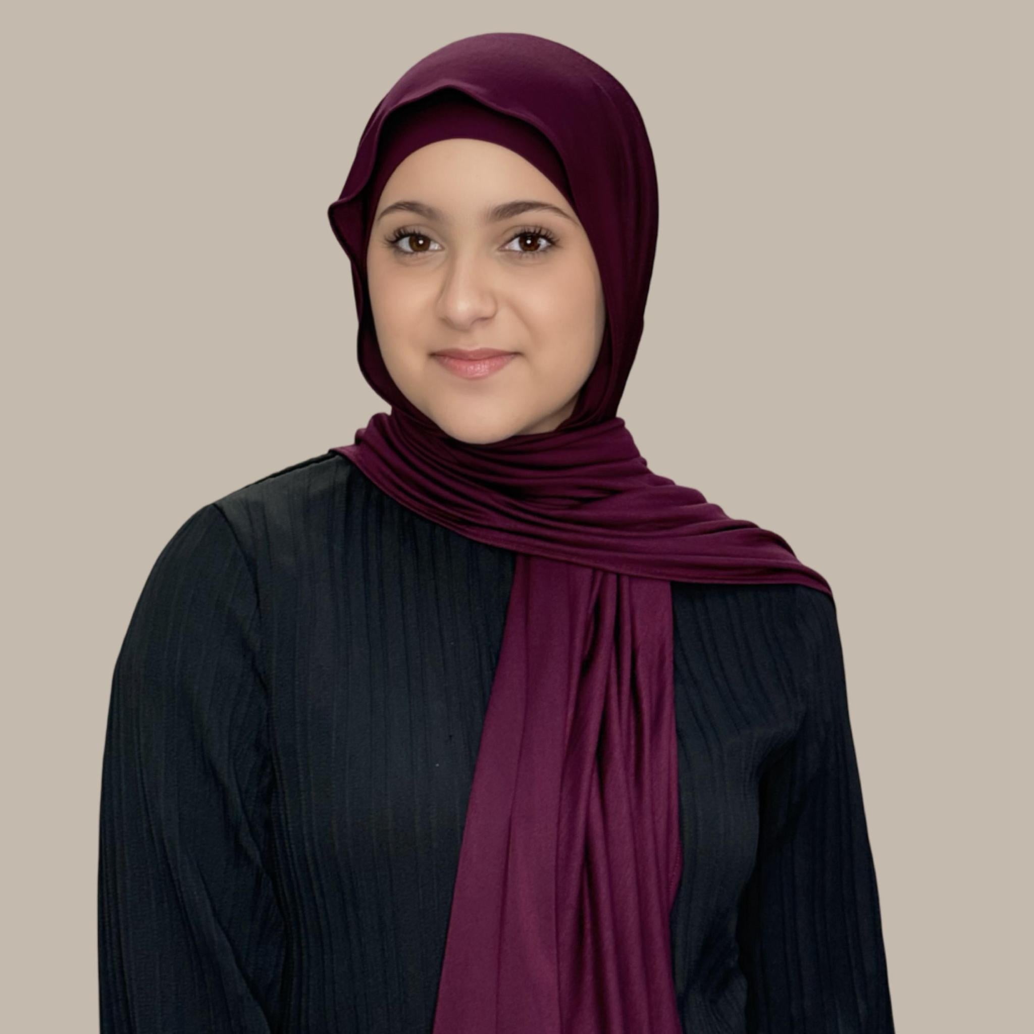 Modish Girl Premium Jersey Hijab-Wine