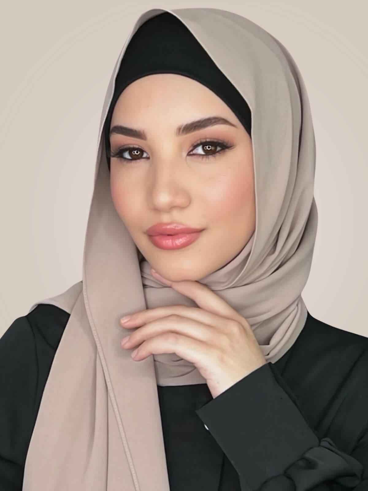 Classic Chiffon Hijab-Dusty Mink