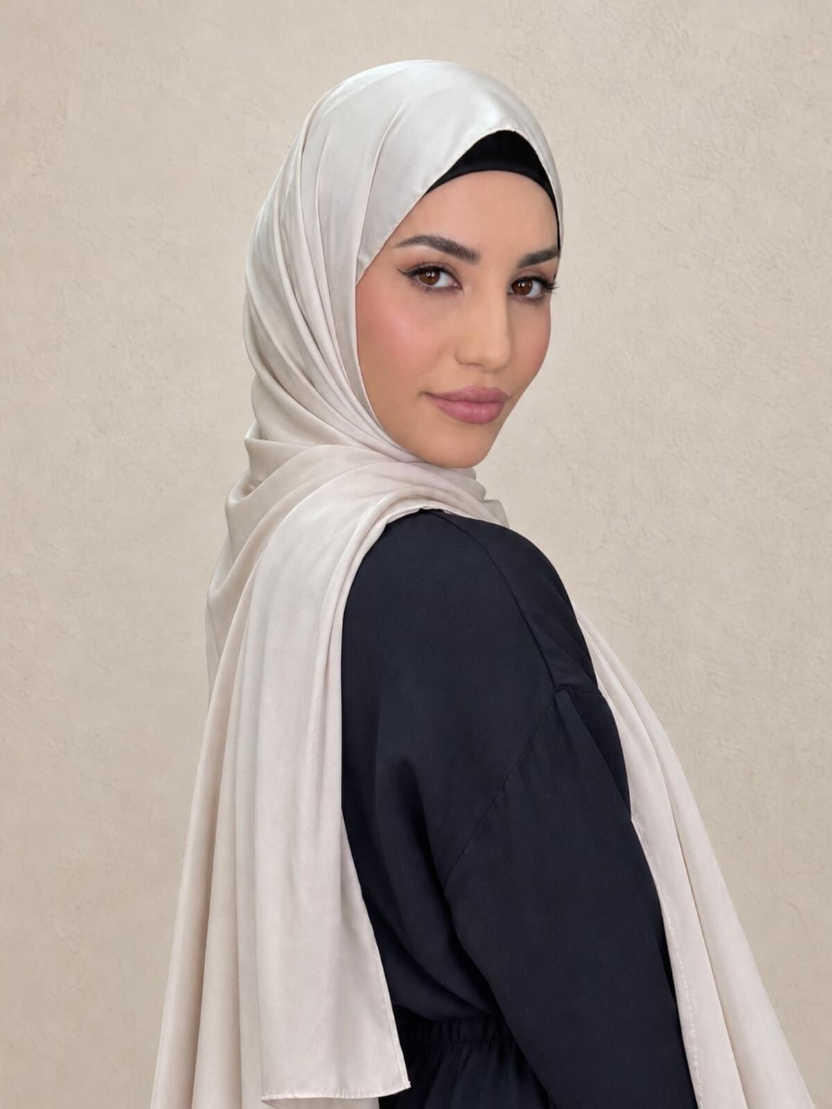 Premium Satin Hijab-Warm Sand