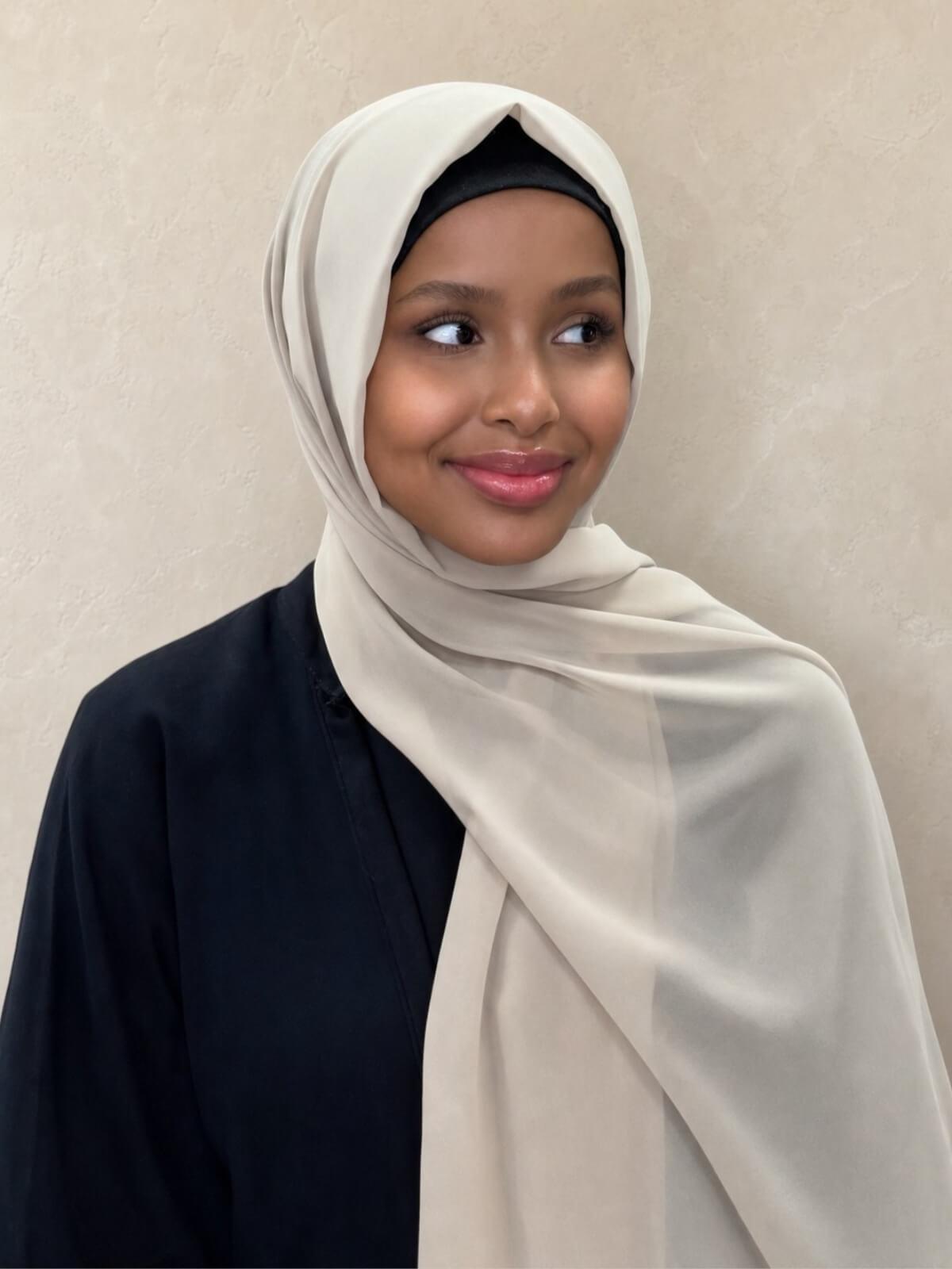 Luxury Chiffon Hijab-Vanilla
