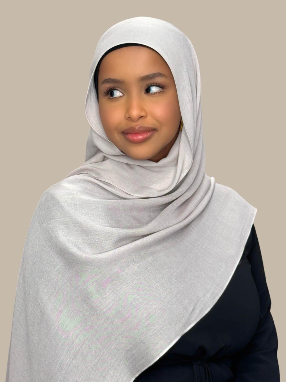 Cotton Modal Hijab-Misty Mink