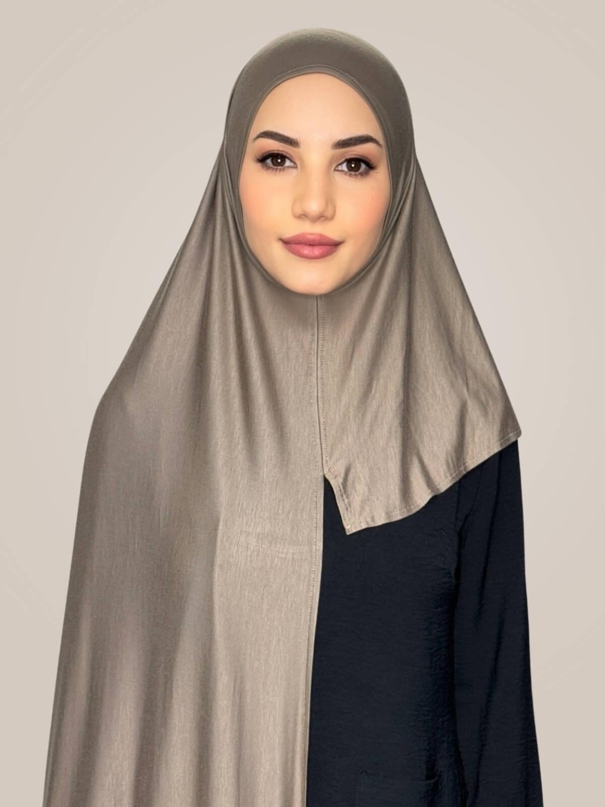 Pre-Sewn Jersey Hijab-Sandstone