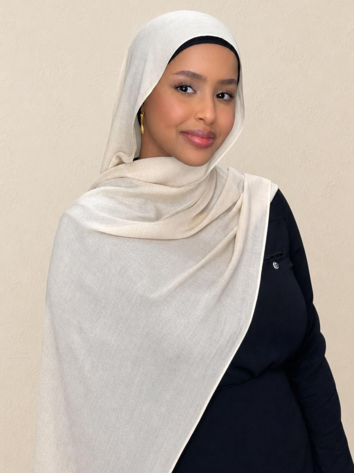 Cotton Modal Hijab-Buttercream
