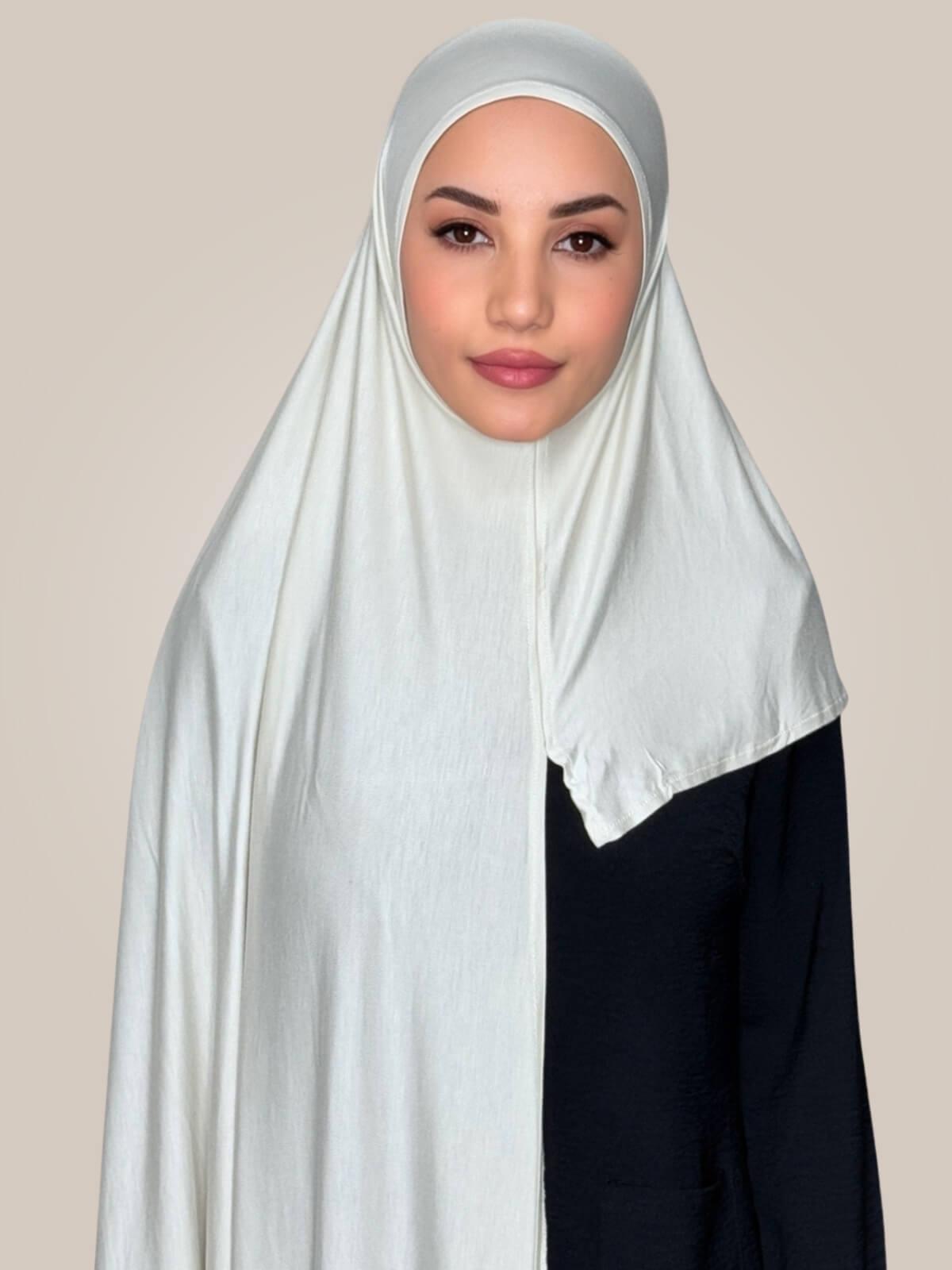 Pre-Sewn Jersey Hijab-Ivory