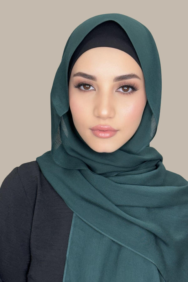 Cotton Modal Hijab-Dark Aqua