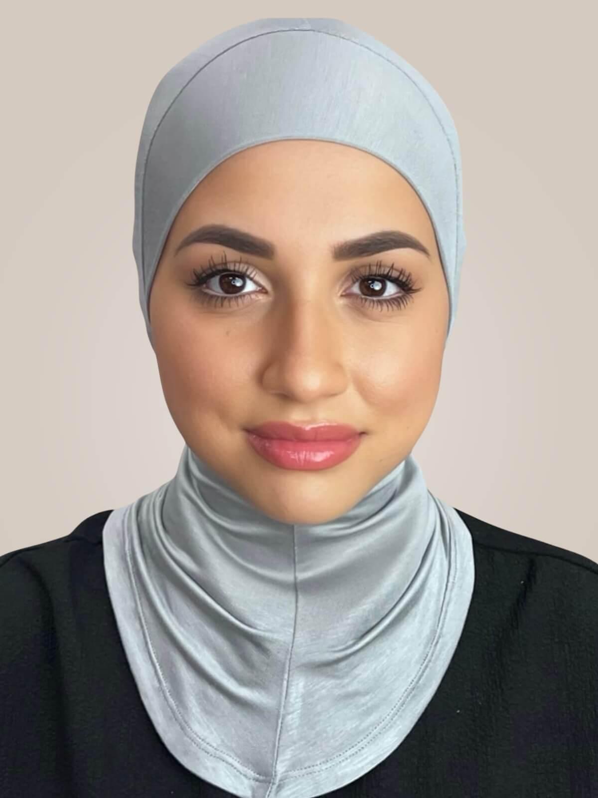 Premium Jersey Full Coverage Underscarf-Chic Grey
