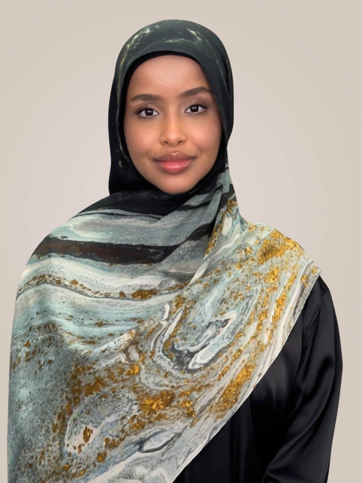Print Modal Hijab-Sedona Slate