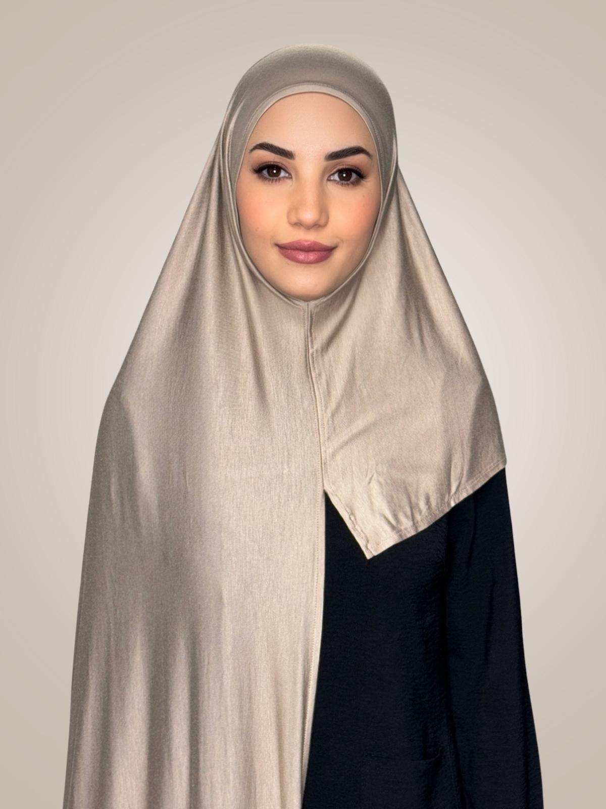 Pre-Sewn Jersey Hijab-Vanilla