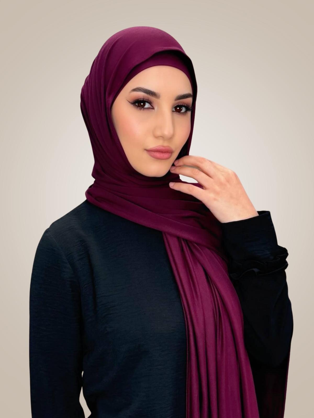 Premium Jersey hijab-Wine