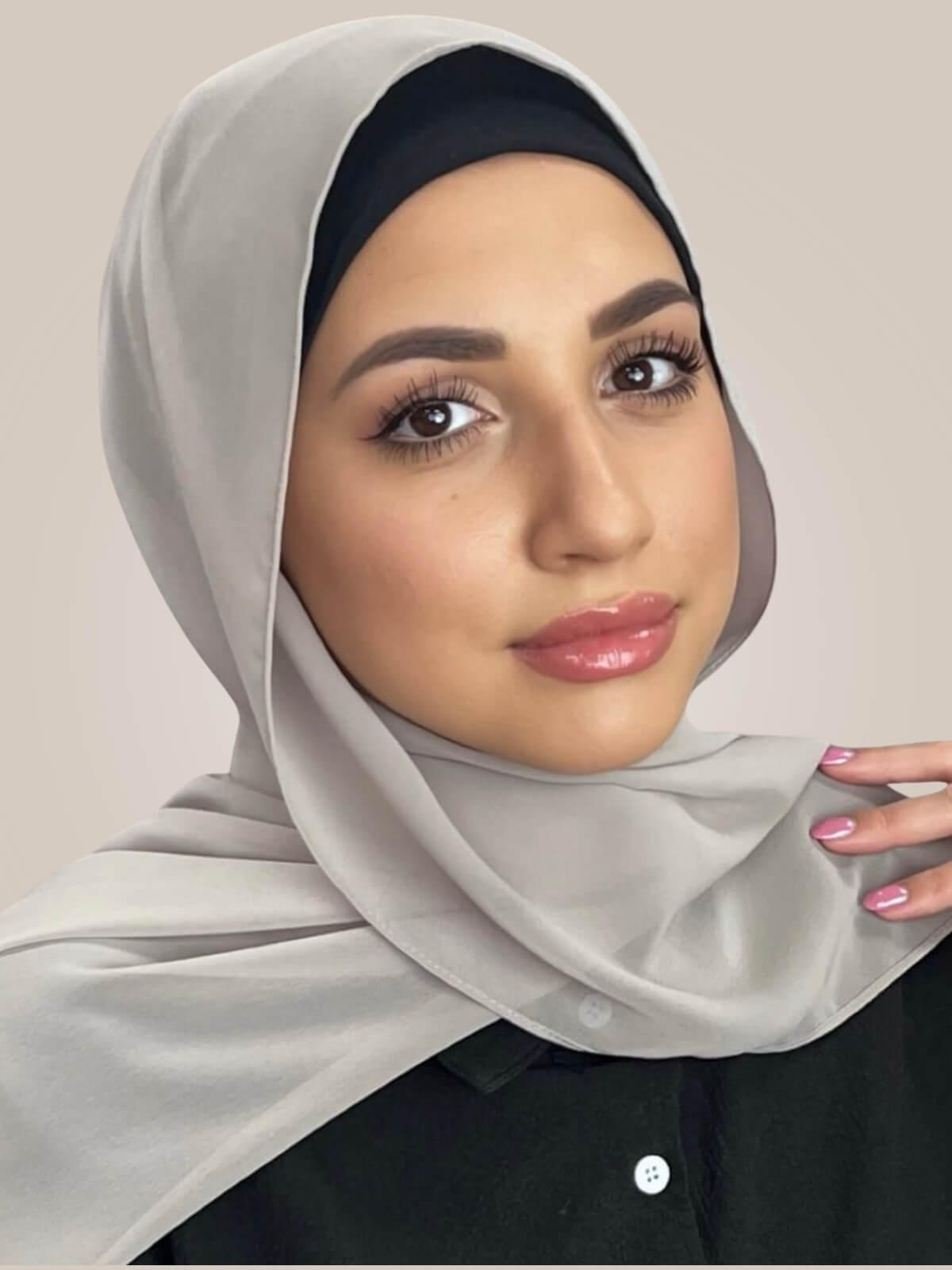 Luxury Chiffon Hijab-Taupe