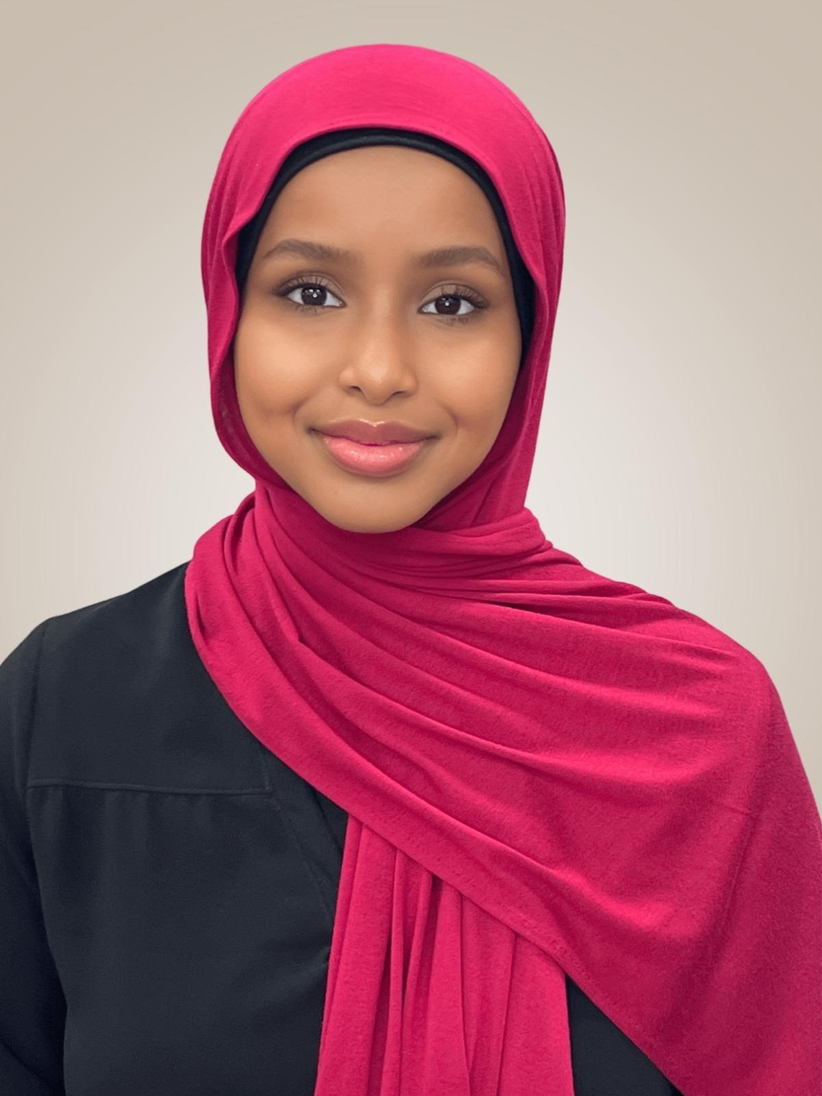 Classic Jersey Hijab-Berry Red