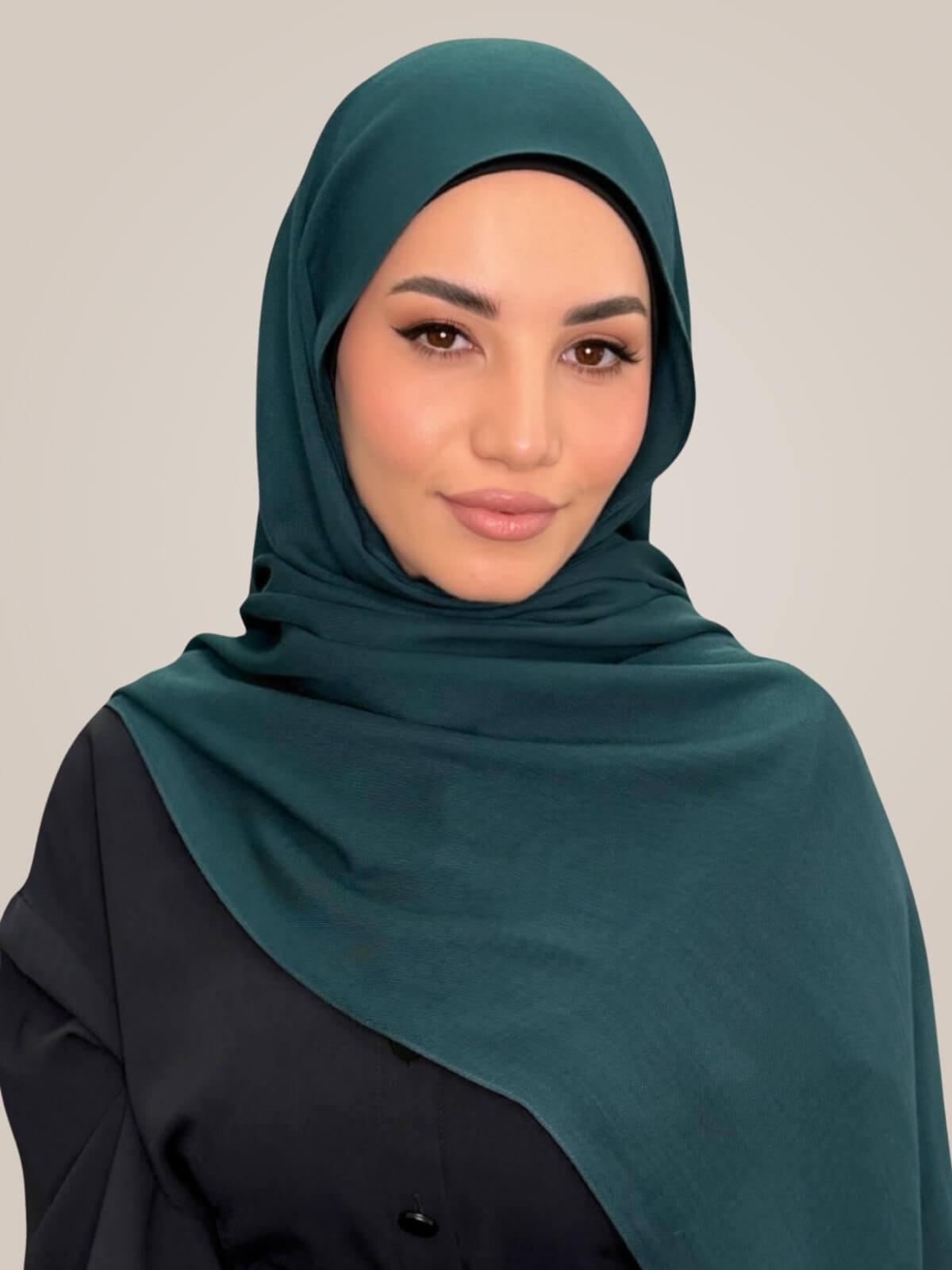 Cotton Modal Hijab-Dark Aqua