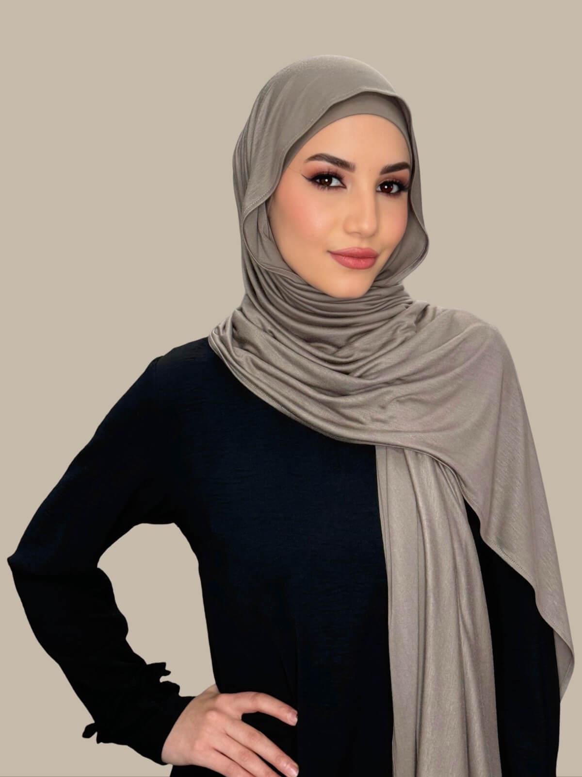 Premium Jersey hijab-Sandstone