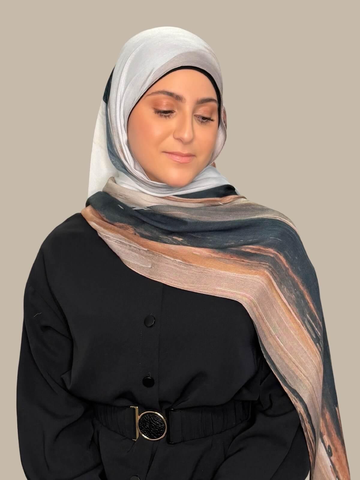 Modish Girl Print Modal Hijab-Sahara Drift
