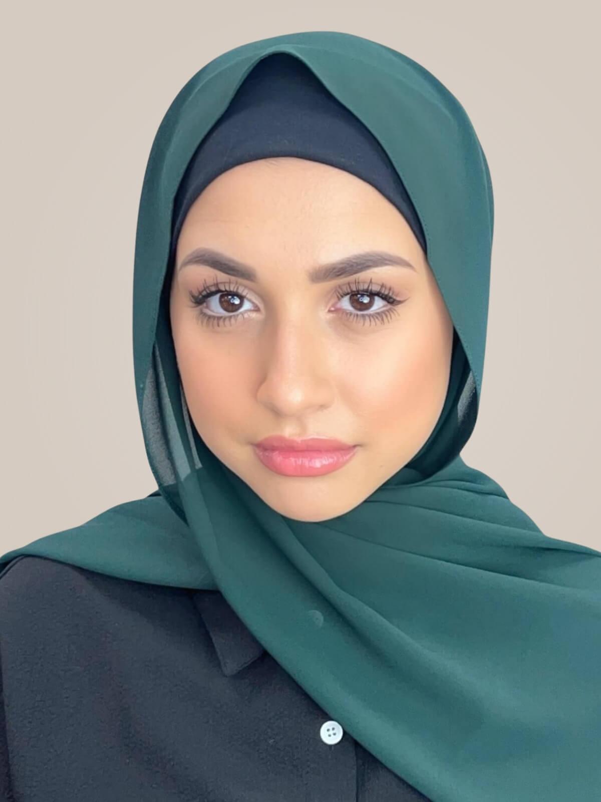 Classic Chiffon Hijab-Dark Green