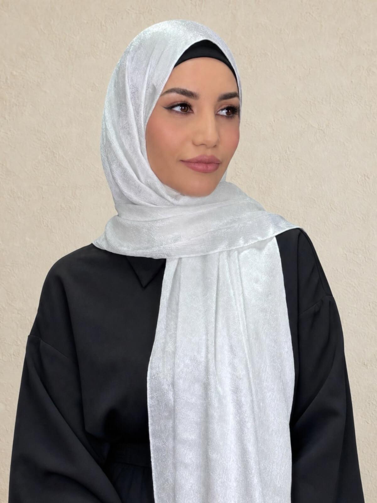 Classic Satin Hijab-White