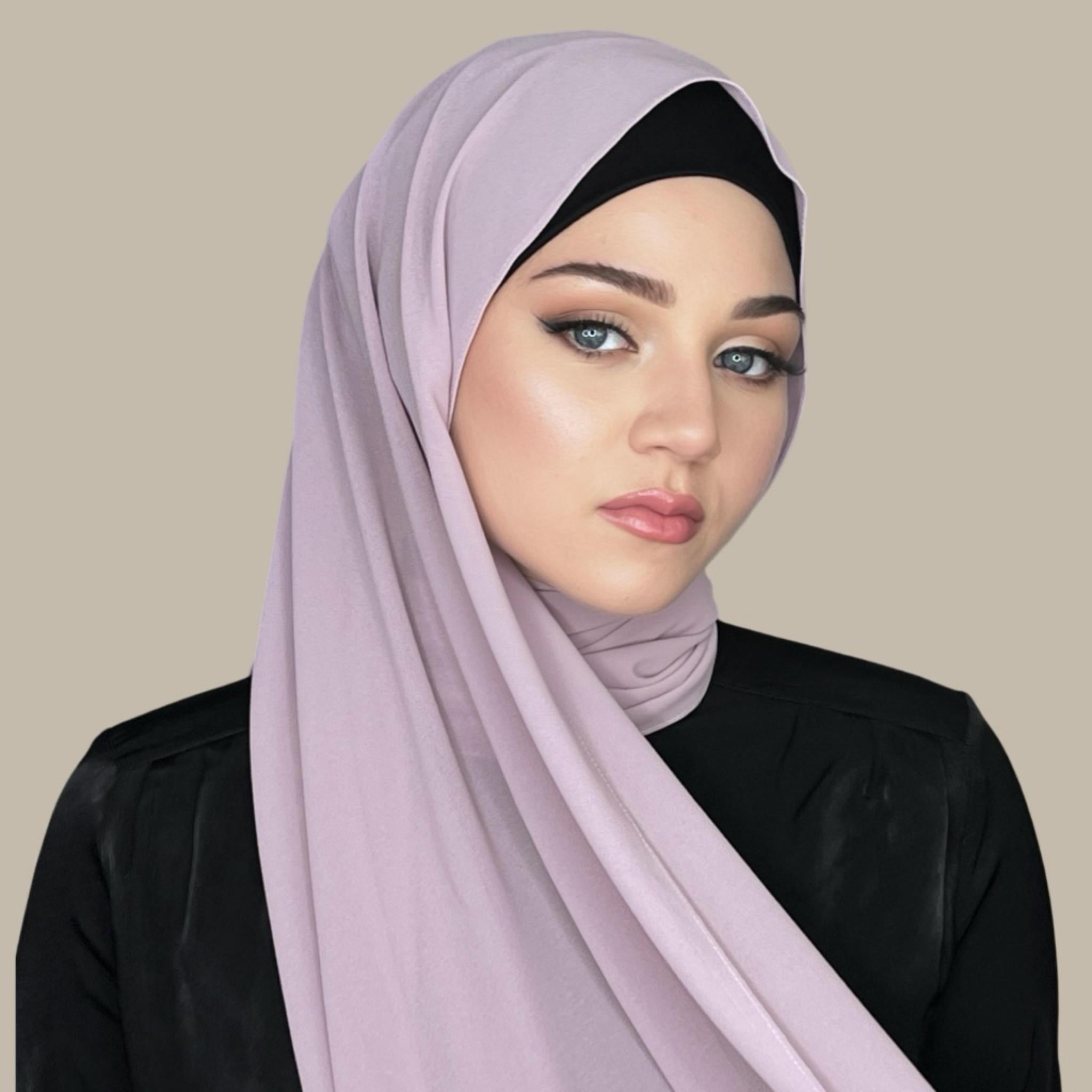 Classic Chiffon Hijab-Khaki Rose